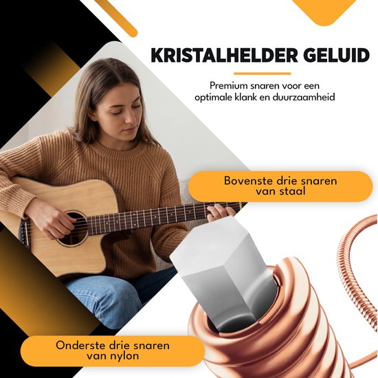 Finesse Elektrische Akoestische Gitaar met Versterker - met Videocursus - 4/4 41 inch - Accessoires - Volwassenen - Kind
