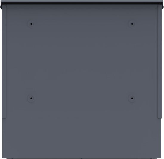 AXI Jonas Brievenbus van Metaal – Antraciet – Stalen Brievenbus met Slot – Wandmodel –37x11x37 cm – Inclusief 2 Sleutels – Met Krantenhouder – Weerbestendig