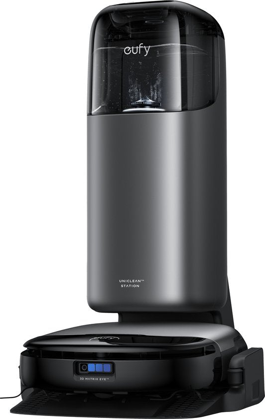 eufy S1 Pro robotstofzuiger met alles-in-1 station en dweilfunctie - Zelfreinigend met ALWAYS CLEAN MOP™ & Eco Clean Ozon™ - 8.000Pa zuigkracht - Automatische moplift - Intelligente obstakeldetectie