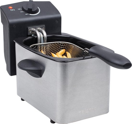 Tristar Friteuse FR-6919 - Frituurpan Klein - Deep Fryer 2 liter - 800W - Camping Friteuse - RVS