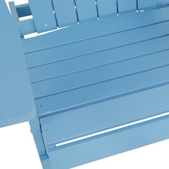 AXI Claire Adirondack Stoel Blauw – Kunststof loungestoel met armleuningen – Opklapbaar - Hoge rugleuning - Tuinstoel - 84,5 x 77 x 95,5 cm - Duurzaam & weerbestendig