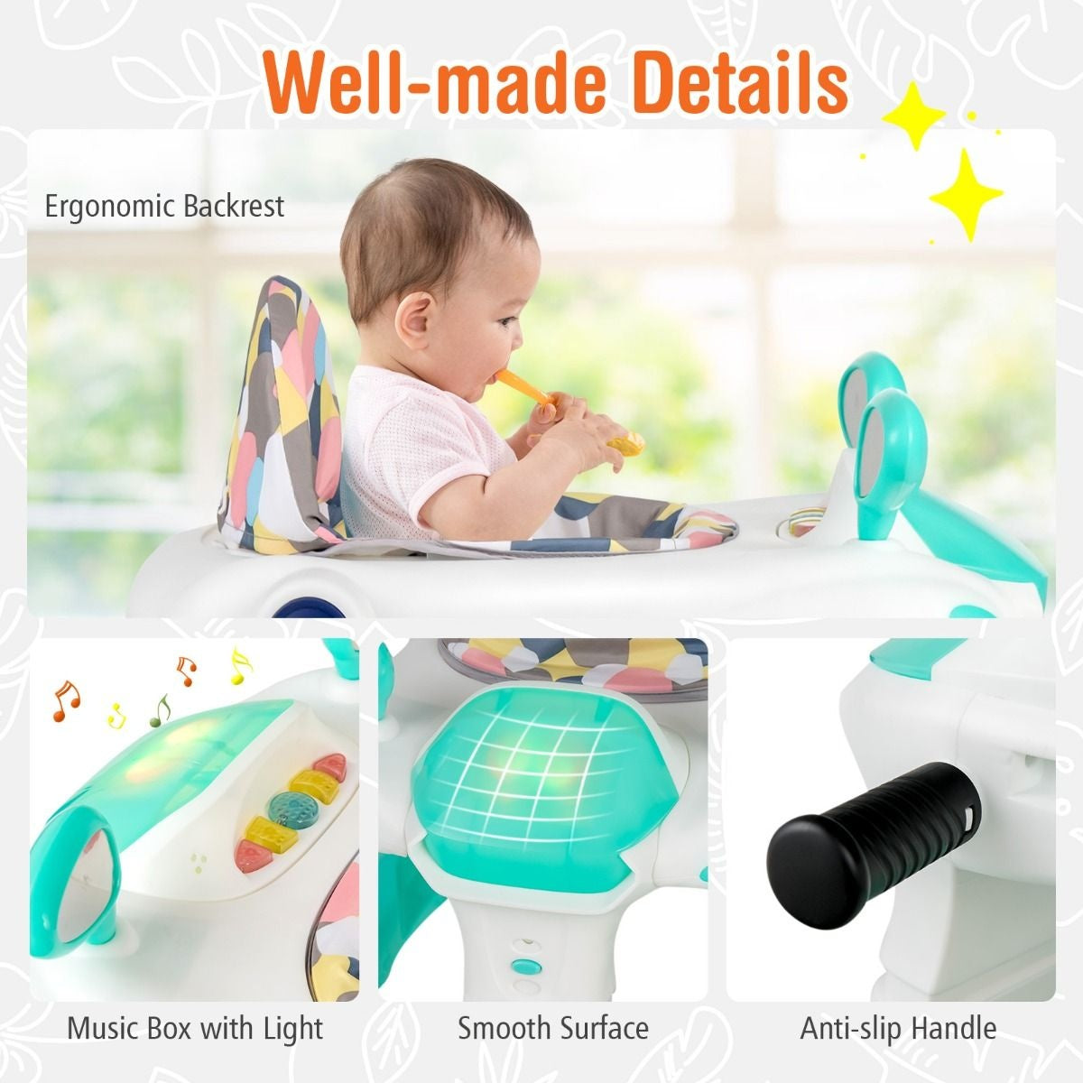 Coast Baby Loopfiets met Muziek - Zwart - 6-18 Maanden
