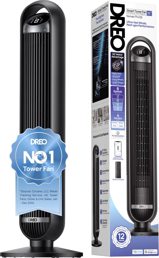 Dreo DR-HTF013S ventilator Zwart
