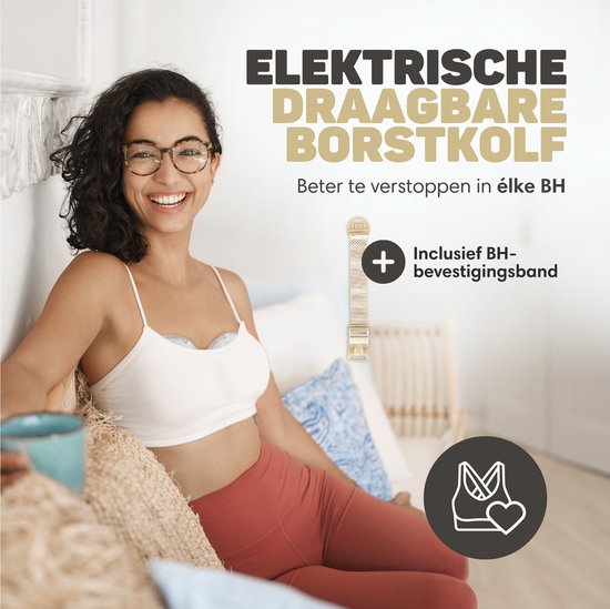 Vulpes Goods® BabyCare - Handsfree Borstkolf - Elektrische Draadloze Borstkolf – Dubbele Borstkolf - Draagbaar & Handsfree - BPA vrij - Met 60 Moedermelk bewaarzakjes, Reistas, Tepelmaat meter & Borstschildverkleiners - PRO versie