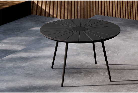 San Vito tuintafel Ø120cm zwart
