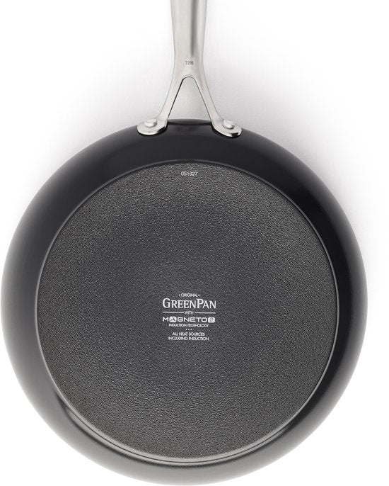 Greenpan Venice Pro Aluminium Koekenpan Ø 28cm – PFAS-vrij - Inductie – Ovenbestendig tot 220°C – Vaatwasserbestendig – Snelle opwarming – RVS handgrepen - Zwart