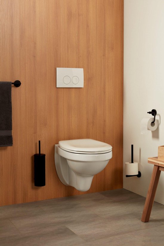 Haceka Kosmos - Toiletrolhouder - Mat zwart