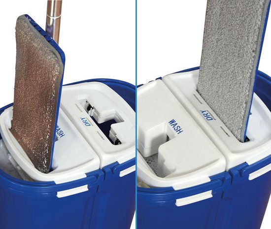 Livington Touchless Mop XXL – zelfreinigende mop – huishoudhulp 2019 - grote capaciteit 7 liter – automatisch dweilsysteem – 360 graden draaiende mop – vloeren schoon maken – makkelijk reinigen