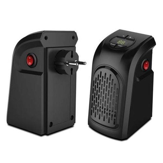 Ontel Handy Heater – Elektrische Mini Verwarming voor in Stopcontact – 500W – Compacte Kachel met Afstandsbediening - Mini Heater