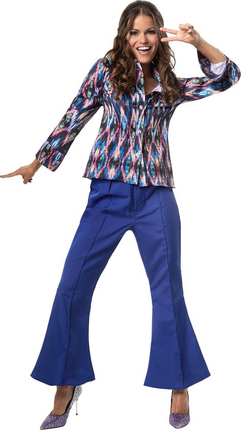 Dressforfun Disco queen XXL - verkleedkleding kostuum halloween verkleden feestkleding carnavalskleding carnaval feestkledij partykleding - 302164