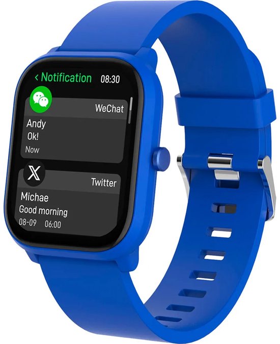 Denver Smartwatch Kinderen - Bellen/SMS/Whatsapp - Voor Android & iOS - Stappenteller - Slaapactiviteit - Hartslag, Bloeddrukmeter, Sportmodus - SWK120BU