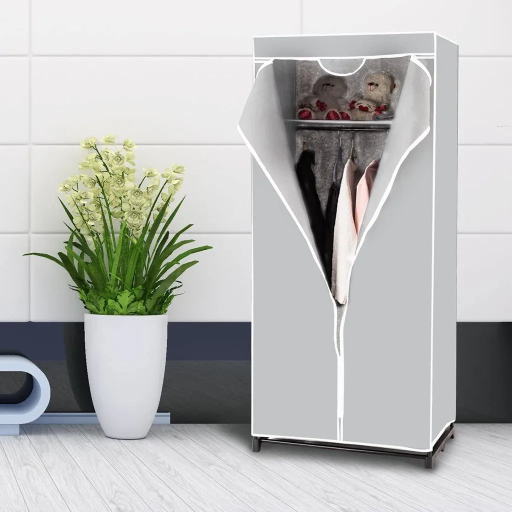 Coast kleurkeuze garderobe stofkast met kleding staafgrijs 75 x 50 x 170 cm