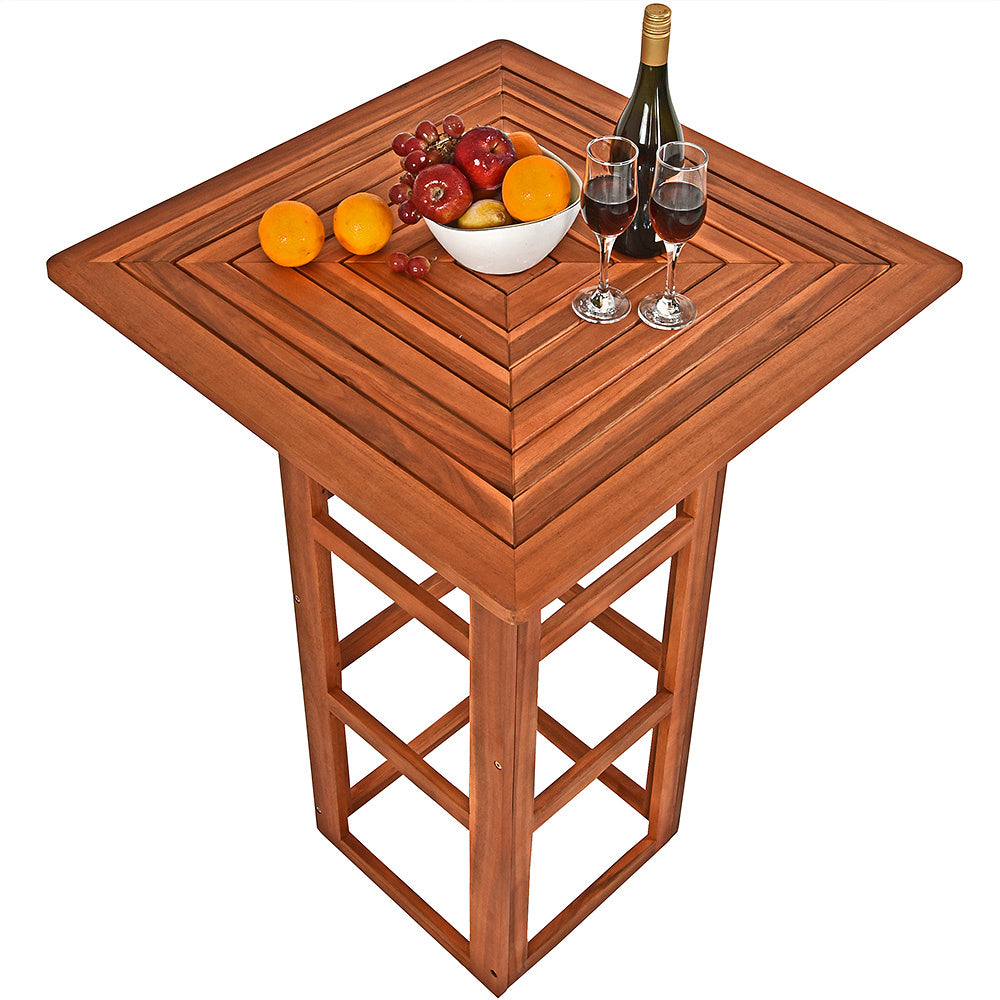 Casaria Statafel - Hout 110cm Hoog 75x75cm Massief – Indoor Outdoor