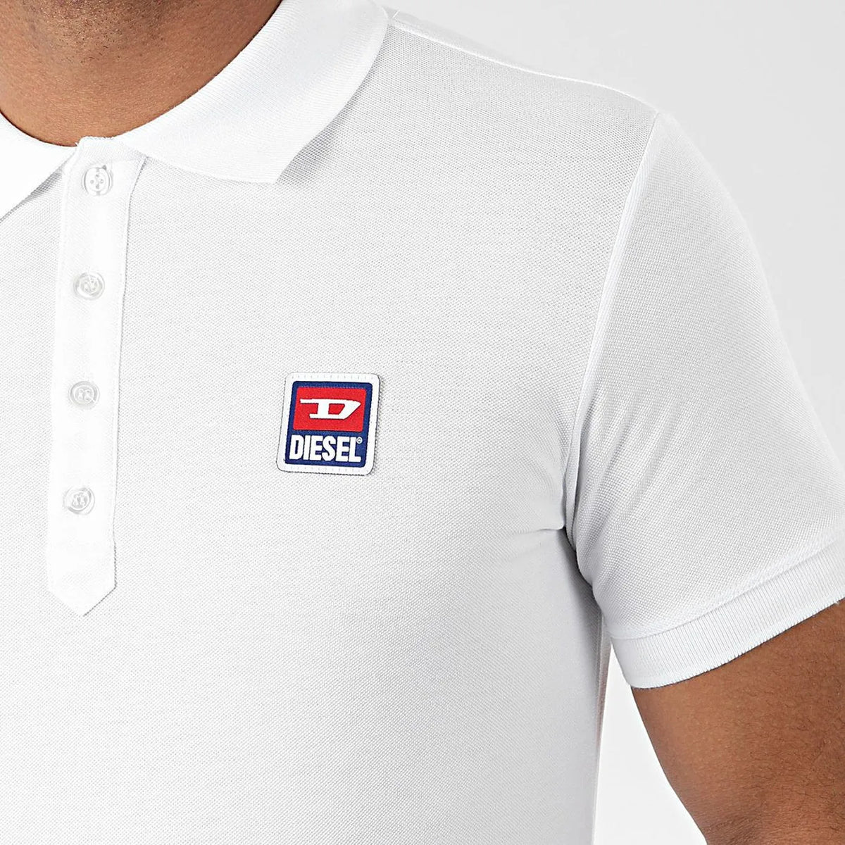 Diesel T-Smith 250205 Polo - 100% Katoen - Getailleerde Pasvorm - Wit - Maat S