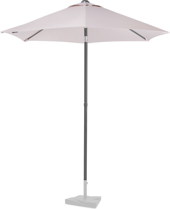 VONROC Premium Stokparasol Torbole Ø200cm - Incl. beschermhoes – Ronde parasol – UV werend doek - Beige