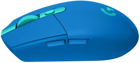 Logitech G305 Lightspeed Gaming-muis Bluetooth Optisch Blauw 6 Toetsen 12000 dpi Verlicht, Ergonomisch