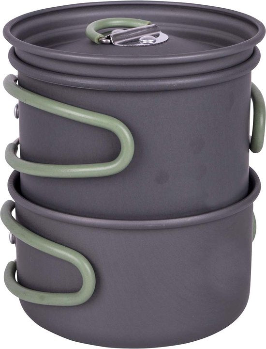 Bo-Camp - Pannenset - Explorer - 2-Delig - Hard anodized - Aluminium