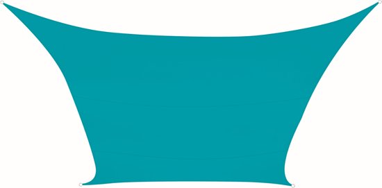 Perel Schaduwdoek, waterafstotend, 5 x 5 m, 160 g/m², polyester, vierkant, hemelsblauw