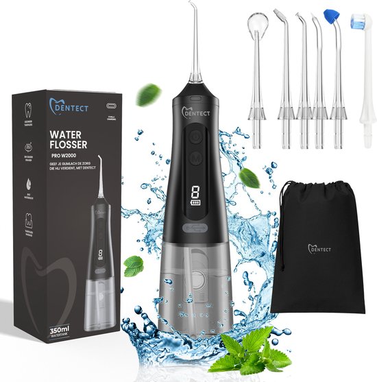 Waterflosser Dentect - Neusdouche - Monddouche - Tongreiniger - 9 standen - Tandplak verwijderaar - Extra Opzetstukken - Beugel schoonmaken - Tandsteenverwijderaar