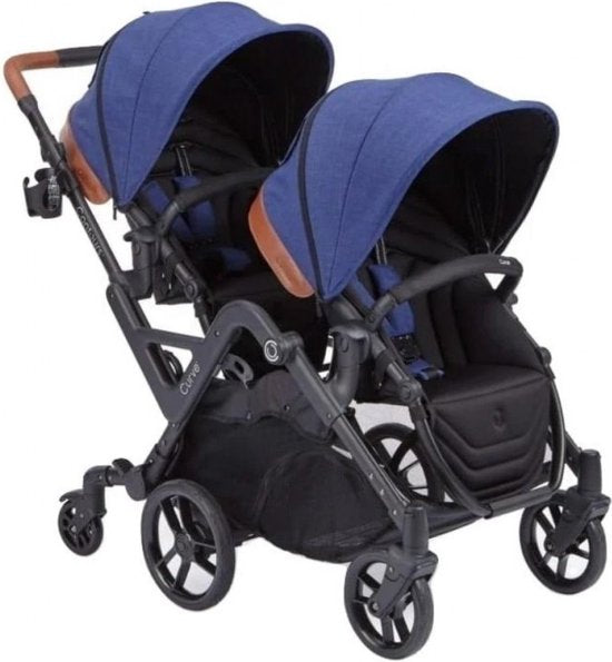 Contours Duowagen Curve Tandem - voor- en achterwielen kunnen 360 graden draaien - indigo