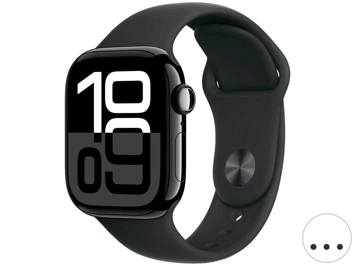 Apple Watch Series 10 42mm - Diamantzwart Aluminium - Zwart Sportbandje