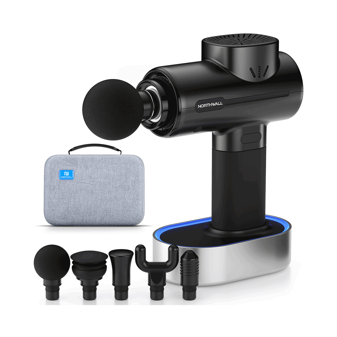 NorthGun Pro – Krachtige Massage Gun met Oplaadstation | Spierherstel, Pijnverlichting & Diepe Spiermassage