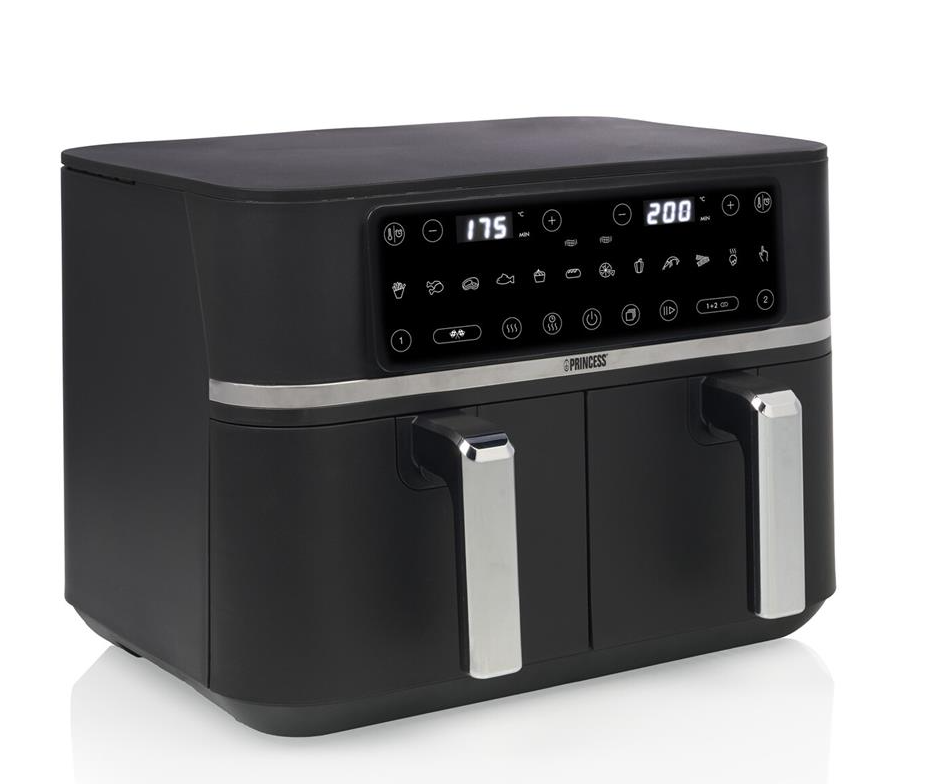 Princess 183050 Airfryer met Dubbele Mand - Zwart - 36,1 x 29 x 40 cm