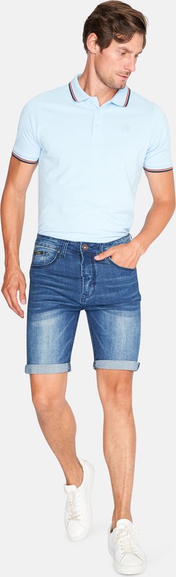 Mario Russo Denim Short Dark Used - Korte Spijkerbroek - Comfortabele Zomerbroek - Maat XL