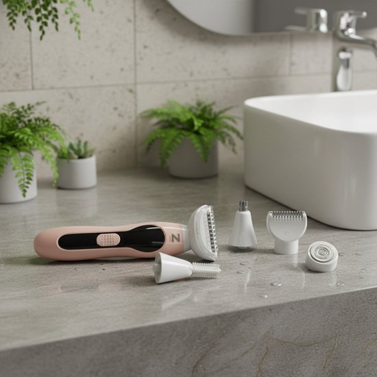 Ladyshave voor Vrouwen - 5 in 1 Scheerapparaat - Bikinilijn - Oksels - Benen - Gezichtshaar - Neustrimmer - Zeri