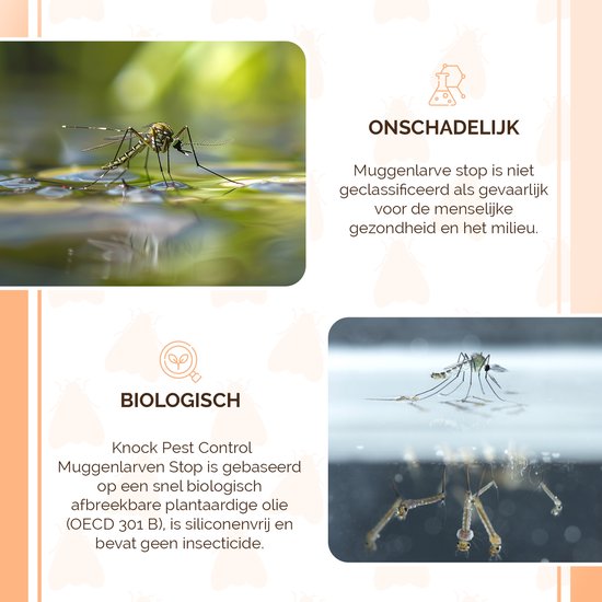 Knock Pest Control Muggenlarven Stop 50 ml - Middel ter Bestrijding van Muggenlarven - Geschikt voor de behandeling van stilstaand Water - Vijver en Aquarium - Effectieve werking tot 4 weken