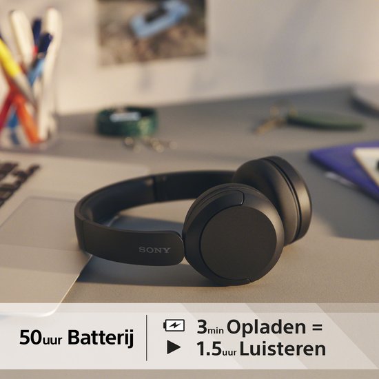 Sony WH-CH520 - Draadloze on-ear koptelefoon - Zwart