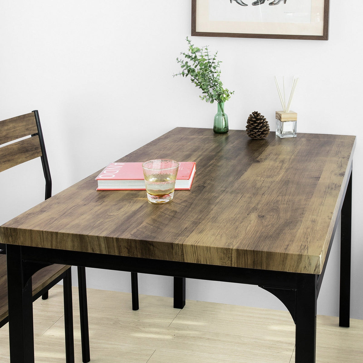 SoBuy Eetkamertafel - Industrieël - Max. 75 kg - 110 x 70 x 76 cm