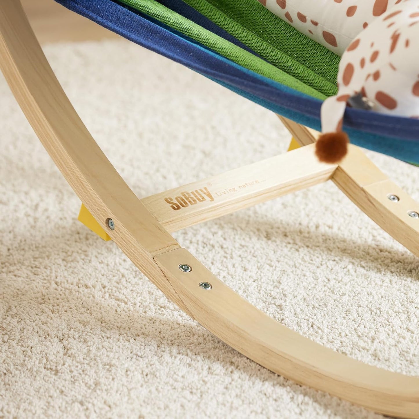 Kinderhangmat / Schommelstoel voor Kinderen met Veiligheidsstopper – 120x46x36 cm – Blauw