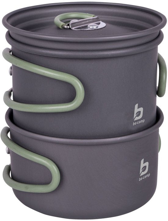 Bo-Camp - Pannenset - Explorer - 2-Delig - Hard anodized - Aluminium