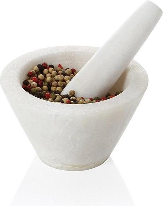 Boska Vijzel Spicy - voor Specerijen - Marmer - Wit - ⌀ 10 cm