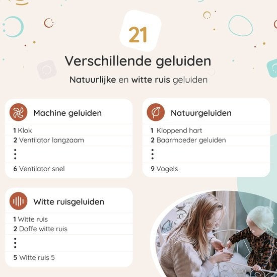 Numsy Original 3 White Noise Machine Baby - Witte Ruis Apparaat