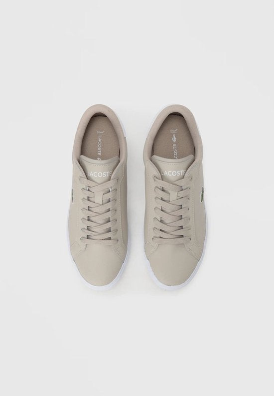 Lacoste POWERCOURT 126 1 SMA GRY/WHT Heren Sneakers - Maat 40 grijs-wit