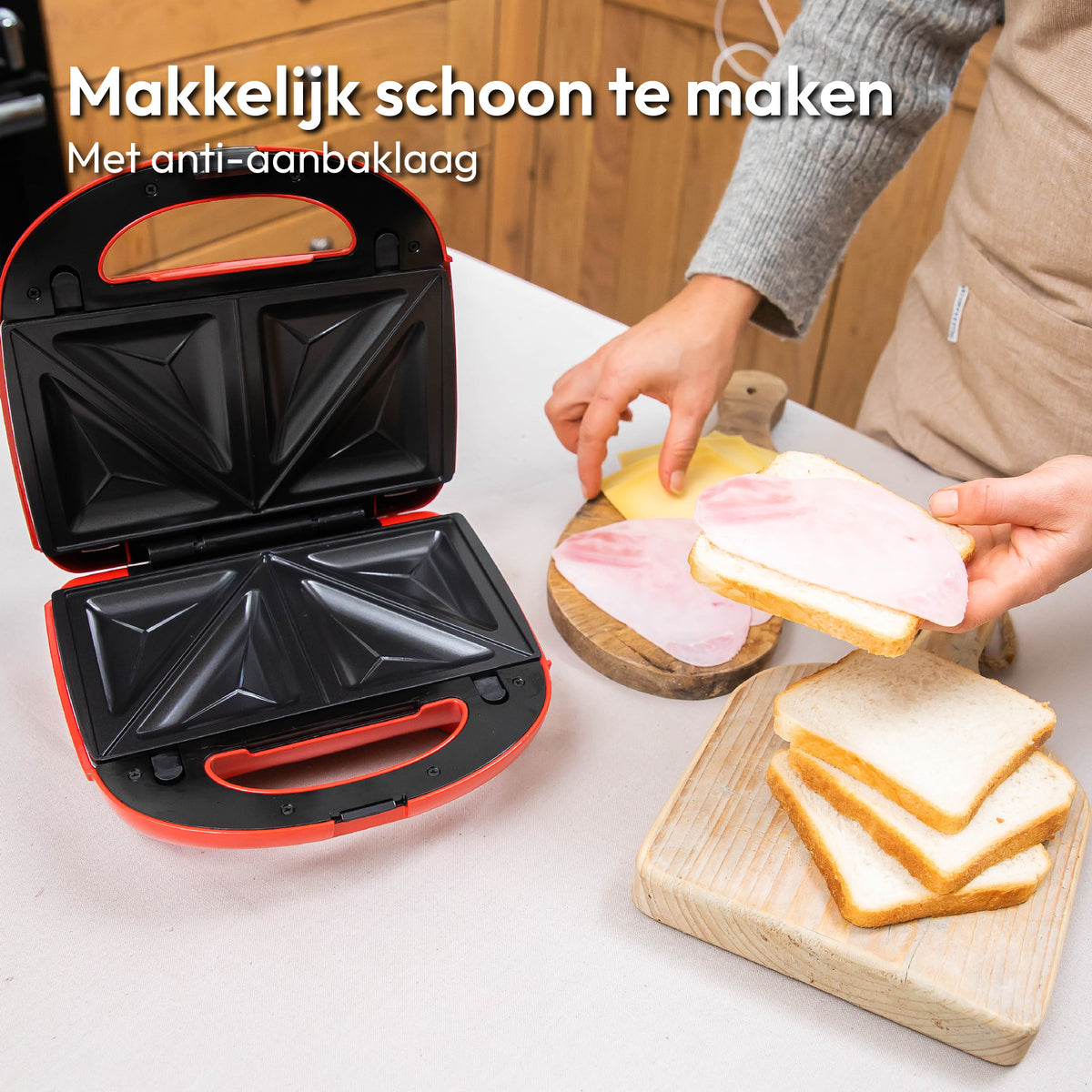 Gadgy 3 in 1 Tosti Apparaat - Met 3 Verwisselbare Platen - 750 Watt