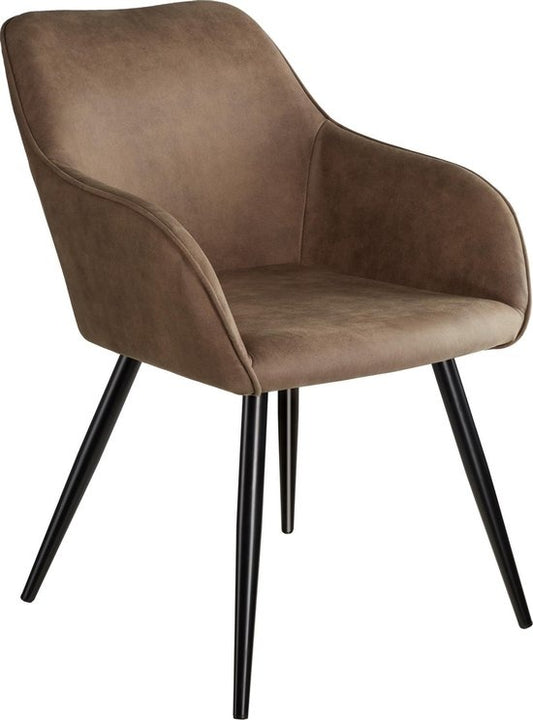 tectake® - Stoel Marilyn stof bruin / zwart SKU: 403667