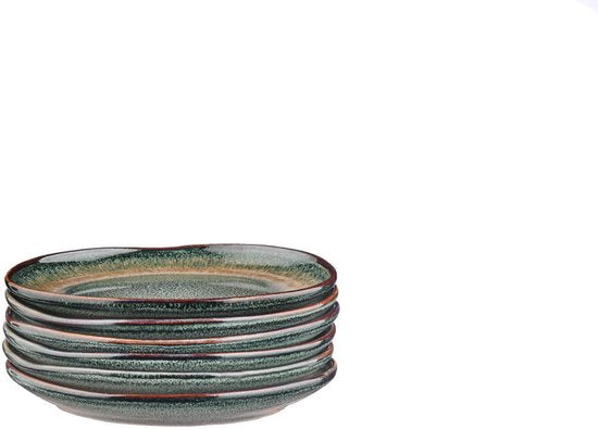 GENESIS bord Ø16,5cm - 6 stuks - Aarde