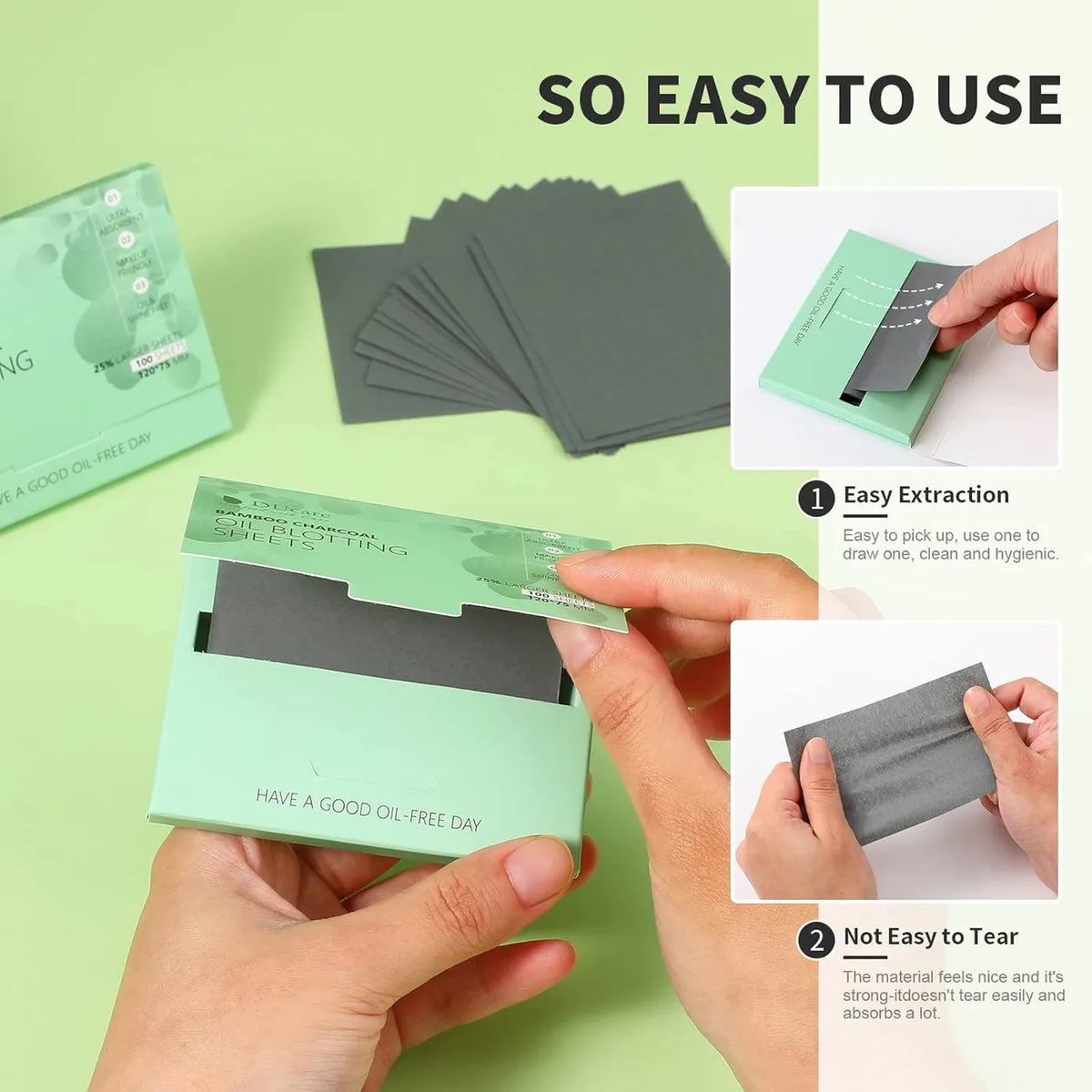 DUcare Oil Blotting Sheets voor Gezicht - 100 Stuks
