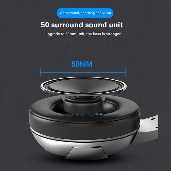AULA G91 USB Gaming headset - 7.1 Surround Sound - PS4 / PS5 Koptelefoon - Zwart