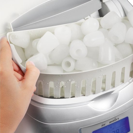 Princess Ice Cube Maker 283069 - IJsblokjesmaker - 2,8 liter - Zilver - 120W - 9 blokjes in 6 minuten - Zelfreinigingsfunctie - Met IJsschep - IJsblokjesmachine - IJsklontjes maker