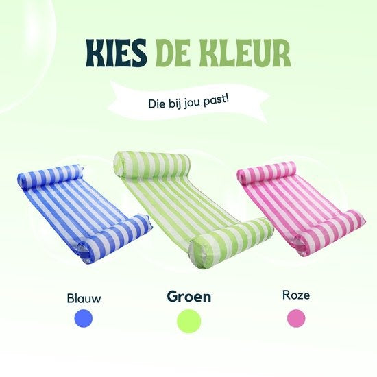 Waterhangmat voor Zwembad – Opblaasbare Lounge Float – Zomer Luchtmatras – Travelly