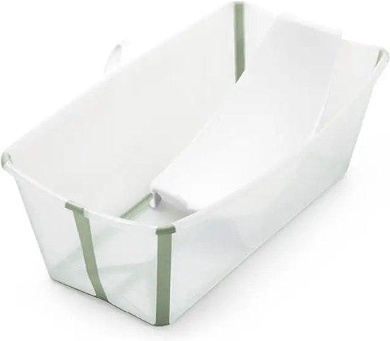 Stokke® Flexi Bath® X-Large set - Flexi Bath® XL + Newborn Support - Transparant groen