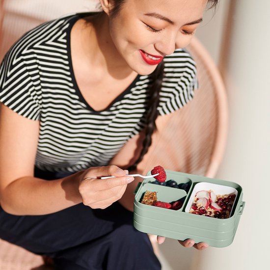 Mepal Bento Lunchbox midi - Broodtrommel - 4 boterhammen - Nordic blue