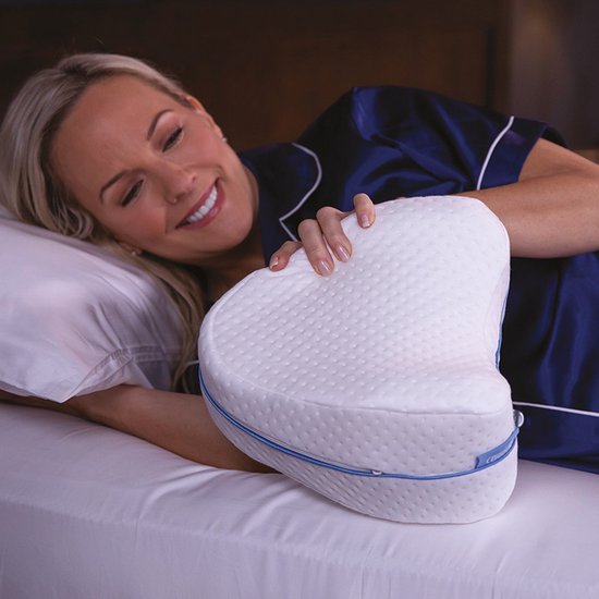 Dreamolino Leg Pillow|Ergonomisch knie- en beenkussen|Hoogwaardig memoryfoam|Creëert het optimale ligcomfort voor zijslapers|Voor meer comfort|Orthopedisch knie kussen