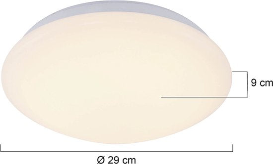 Plafondlamp Galaxy 7827W Wit 2700 Kelvin - Kunststof/Metaal - Modern - Mexlite, Geschikt voor Badkamers (IP44)
