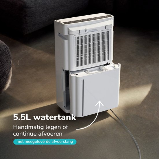 Bloomfold Luchtontvochtiger en Luchtreiniger - 25L per Dag - Incl. Was-droog Functie - Geschikt voor Woonkamer, Slaapkamer, Kelder & Badkamer