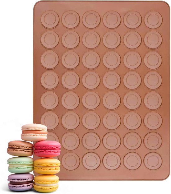Macarons bakmat - Voor 48 stuks - Macaron - Siliconen bakvormen - Set - Vaatwasserbestendig - Ovenbestendig - Macarons mat - Ovenmat
